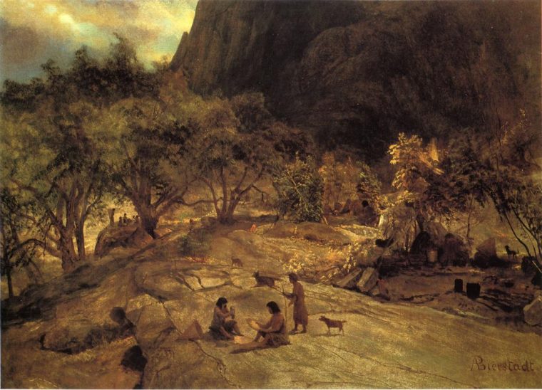 Bierstadt_Albert_Mariposa_Indian_Encampment_Yosemite_Valley_California-760x548