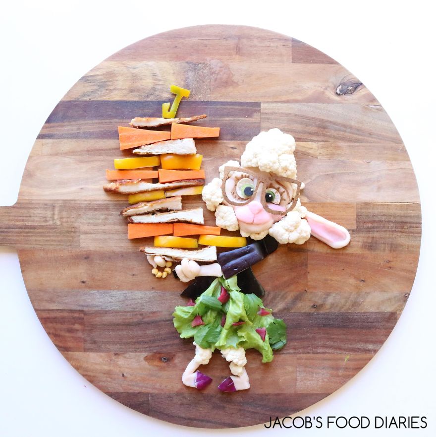 Mom's Food Art Encourages Son to Eat Healthy