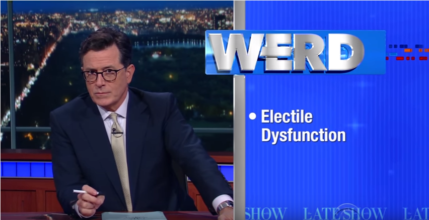 “Electile Dysfunction” – Stephen Colbert on Trump’s Softening Immigration Policy