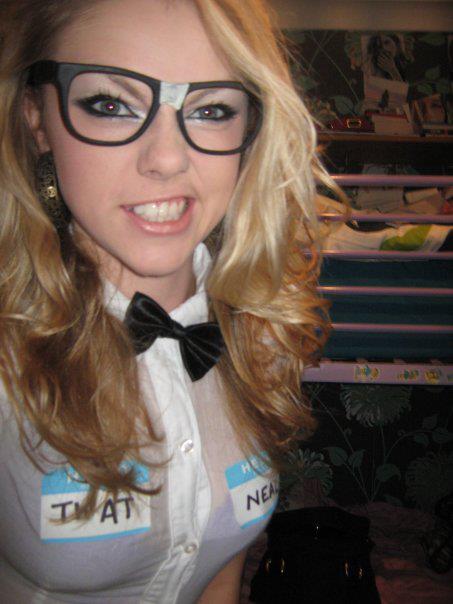 Strip homemade pigtails glasses