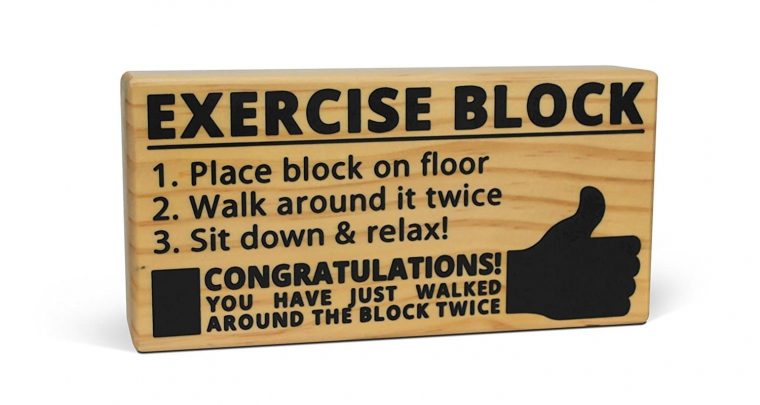 exercise block gag gift