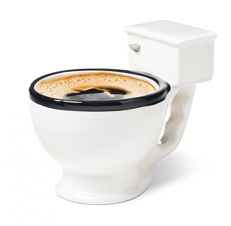 Toilet Mug, Ceramic Funny Gag Gift Perfect for Coffee Tea
